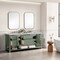James Martin Vanities Breckenridge 72in Double Vanity, Smokey Celadon w/ 3 CM Carrara Marble Top 330-V72-SC-3CAR - alternate 6